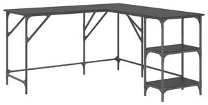 Biurko czarny dÄ b 139 x 139 x 75 cm materiaÅ drewnopochodny