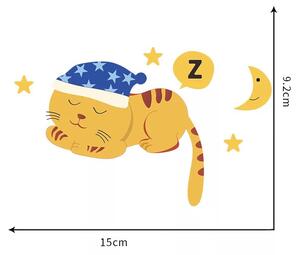 PIPPER | Naklejka na włącznik "Śpiący kotek 2" 15x9 cm