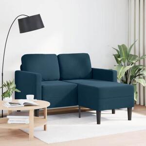 Sofa 2-osobowa z leÅ¼ankÄ w ksztaÅcie litery l, niebieska