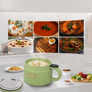Multicooker Elektryczny Garnek Do Gotowania Ryżowar Wielofunkcyjny 1.6L (Zielony)