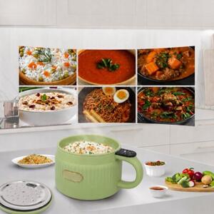 Multicooker Elektryczny Garnek Do Gotowania Ryżowar Wielofunkcyjny 1.6L (Zielony)