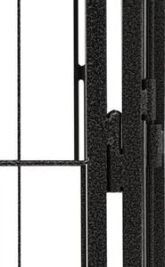 Kojec dla psa, 32 paneli, czarny, 50x100 cm, stal