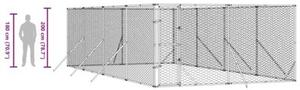 Kojec zewnętrzny dla psa, 4x8x2 m, stal galwanizowana