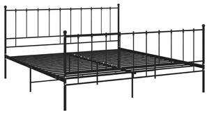 Czarne metalowe łóżko w stylu industrialnym 140x200 cm - Cesaro