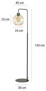 Biała druciana lampa podłogowa - D093-Drosel