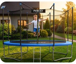 Trampolina ogrodowa 404cm 13ft drabinka siatka wew. Neo-Sport