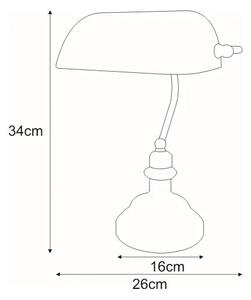 Zielona lampa na biurko bankierska - S270-Erava