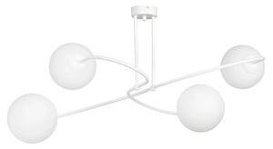 Biała lampa sufitowa z mlecznymi kloszami - D100-Modest