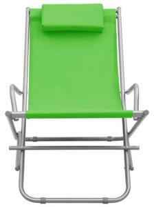 Krzesła bujane, 2 szt., stal, zielone