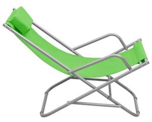 Krzesła bujane, 2 szt., stal, zielone