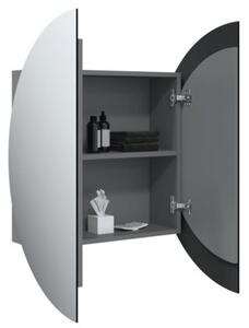Szafka łazienkowa z lustrem i LED, szary, 54x54x17,5 cm