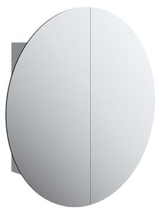 Szafka łazienkowa z lustrem i LED, szary, 54x54x17,5 cm