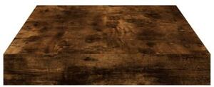 Półki ścienne, 4 szt., przydymiony dąb, 40x10x1,5 cm