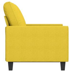 Sofa 2-osobowa, jasnoÅ¼Ã³Åta, 120 cm, tapicerowana tkaninÄ