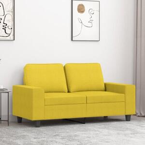Sofa 2-osobowa, jasnoÅ¼Ã³Åta, 120 cm, tapicerowana tkaninÄ