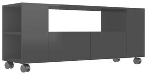 Szafka pod TV, wysoki połysk, czarna, 120x35x48 cm
