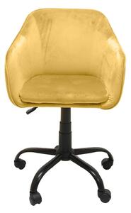Żółty regulowany fotel biurowy - Levros