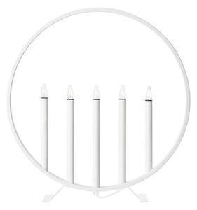 Świecznik stołowy biały Surround okrągły ring candle biały