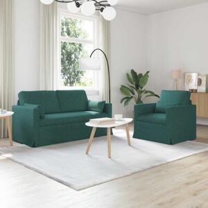 ModuÅowy zestaw sof w ciemnej zieleni z metalowÄ ramÄ i ergonomicznym wsparciem