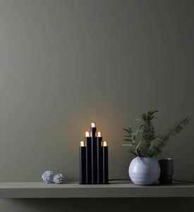 Nowoczesny świecznik lampa stołowa Organo candle czarna