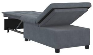 Nowoczesna sofa z funkcjÄ spania w ciemnoszarym aksamicie