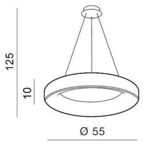 Azzardo AZ2727 wisząca lampa LED Sovana Pendant50W, 2750LM, 3000-6500K, biała