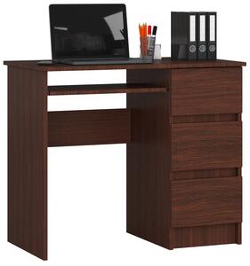 Klasyczne biurko z szufladami wenge - Miren 4X