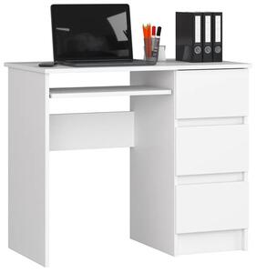 Białe nowoczesne biurko z szufladami - Miren 4X