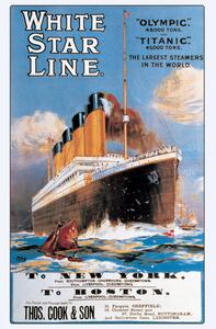 Plakat, Obraz Titanic White Star Line