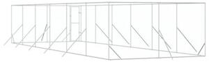 Kojec zewnętrzny dla psa, 4x12x2 m, stal galwanizowana