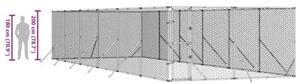 Kojec zewnętrzny dla psa, 4x12x2 m, stal galwanizowana