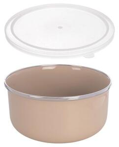 Miska emaliowana z pokrywką beżowa 16,5 cm, 1,3 l