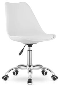 Białe skandynawskie krzesło obrotowe - Fernis