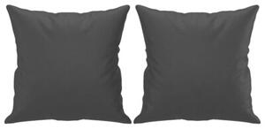Sofa 2-osobowa z poduszkami, czarna, 140 cm, sztuczna skÃ³ra