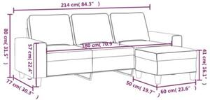 Sofa 3-osobowa z podnÃ³Å¼kiem, ciemnoszary, 180 cm, tkaninÄ