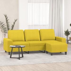 Sofa 3-osobowa z podnÃ³Å¼kiem, jasnoÅ¼Ã³Åty, 180 cm, tkaninÄ