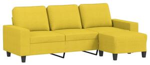 Sofa 3-osobowa z podnÃ³Å¼kiem, jasnoÅ¼Ã³Åty, 180 cm, tkaninÄ