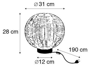 Industrialna lampa stołowa brąz z czarnym - Dong Oswietlenie wewnetrzne