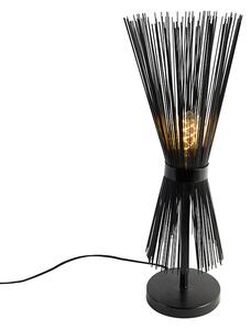 Wiejska lampa stołowa czarna - Broom Oswietlenie wewnetrzne