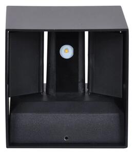 Czarny kinkiet zewnętrzny LED kostka - S335-Victos