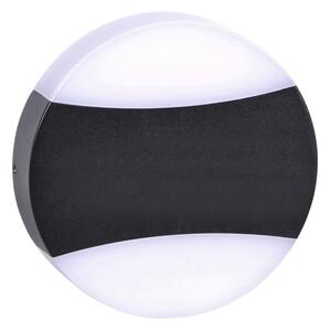 Czarno-biały kinkiet zewnętrzny LED owalny - S334-Cardi