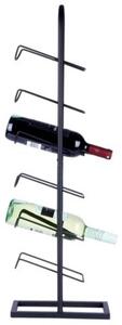 Stojak na wino metalowy czarny 6 butelek 27x13x84,5 cm