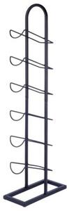 Stojak na wino metalowy czarny 6 butelek 27x13x84,5 cm