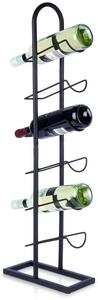 Stojak na wino metalowy czarny 6 butelek 27x13x84,5 cm