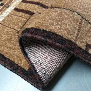 Brązowy dywan w geometryczne wzory - Gertis