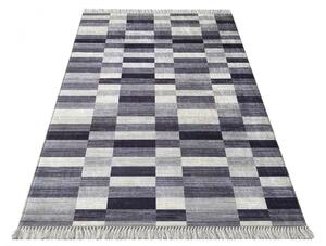 Szary dywan w kratkę - Aknala 3X
