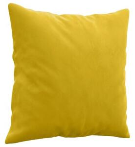 Sofa 2-osobowa z poduszkami, Å¼Ã³Åta, 120 cm, aksamit