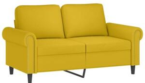 Sofa 2-osobowa z poduszkami, Å¼Ã³Åta, 120 cm, aksamit