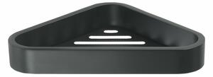 GEDY 328314 Inteligentna półka narożna podprysznic, 17 x 3 x 17 cm, czarny mat
