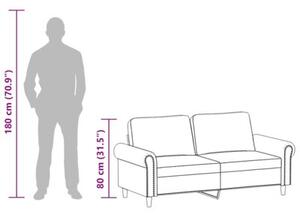 Sofa, 2-osobowa kolor cappuccino, 140 cm, sztuczna skÃ³ra